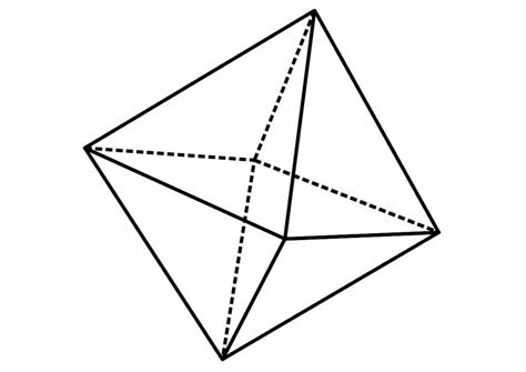 Página para colorir figura geométrica   octaedro   img 19237.