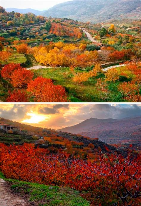 Paisajes de otoño en el Valle del Jerte http://soprodevaje ...