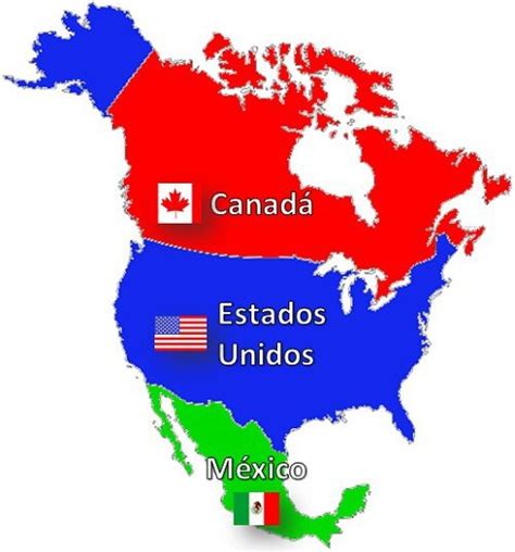 Países de América del Norte  con mapa  | Saber Es Práctico