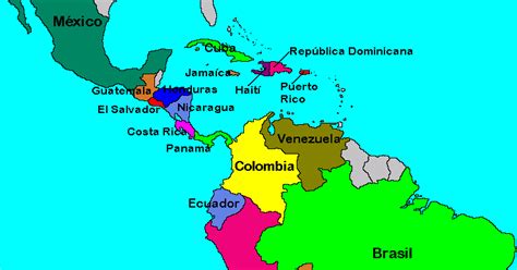 Países que formam a América Latina. | A influência da ...