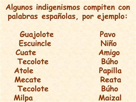 Palabras Comunes En Espanol Y Nahuatl