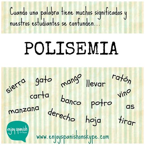 palabras polisémicas. | Clase de español | Pinterest