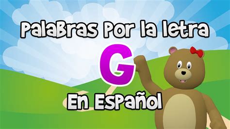 Palabras que comienzan por la letra G en español para ...