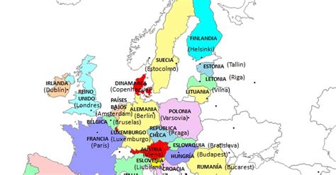 Palabras y Sonrisas: MAPA UNIÓN EUROPEA & LISTA DE PAÍSES ...