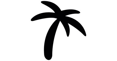 Palm tree black shape   Free nature icons