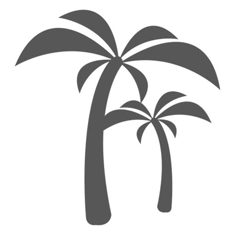 Palm trees icon silhouette   Transparent PNG & SVG vector