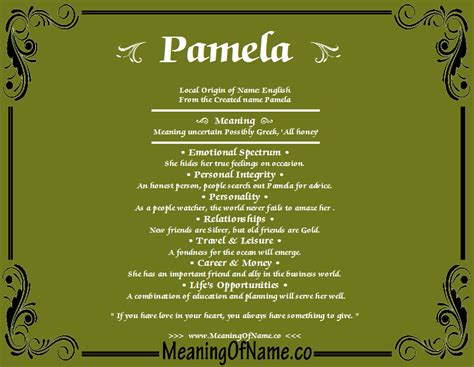 Pamela   Meaning of Name