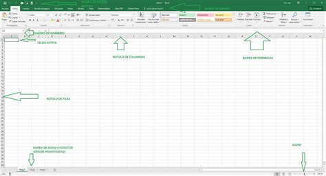 Pantalla de Excel 2016 conocerla fácil   Excel ...