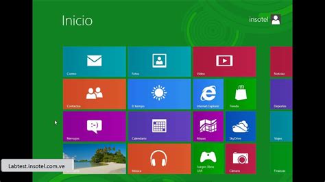 Pantalla de inicio Windows 8 | LabTest Insotel