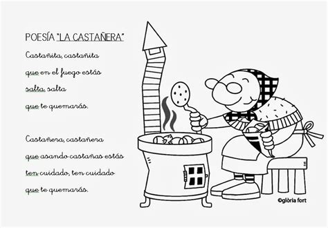 Pantallín visita Educación Infantil: Poesías  La castañera