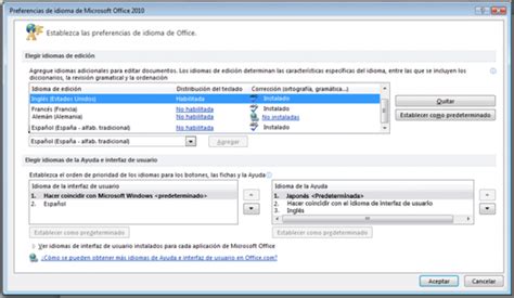 Paquete de Idiomas Office Español 2010   Descargar gratis ...
