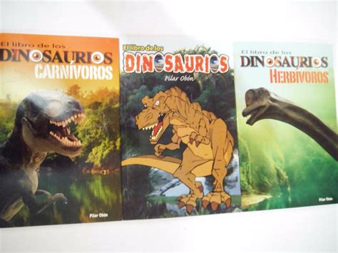 Paquete Dinosaurios Hervivoros Carnivoros 3 Libros Dia ...
