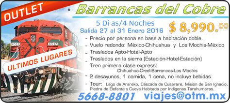 Paquetes Economicos en Tren por Las Barrancas del Cobre y ...