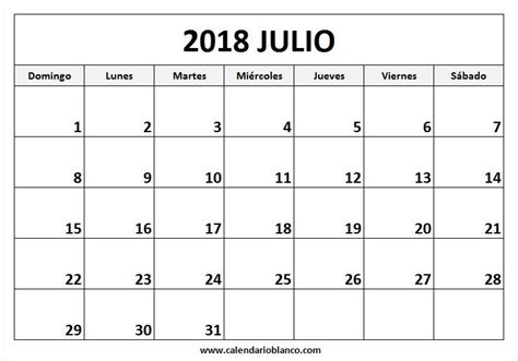 Para Imprimir Calendario Julio 2018 | calendario 2018 ...