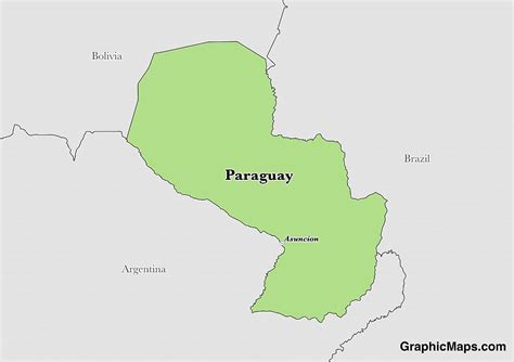 Paraguay   GraphicMaps.com