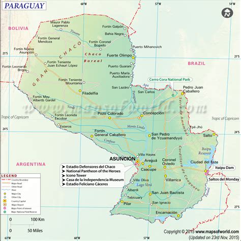Paraguay Map | Map of Paraguay