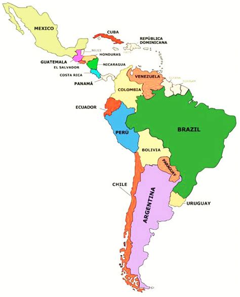 Pared De Mapa De America Latina Pictures to Pin on ...