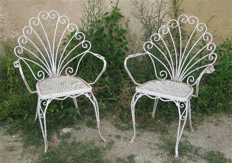 pareja de antiguas sillas francesas en hierro f   Comprar ...