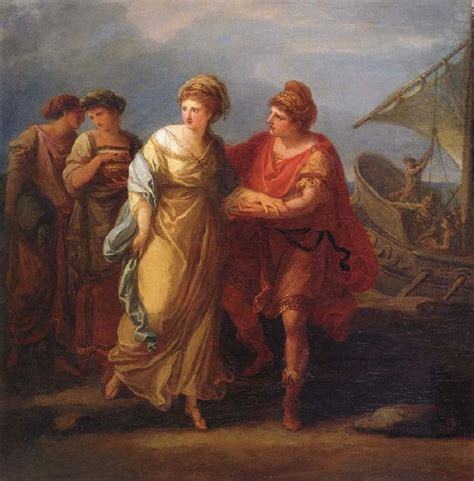 Paris und Helena fliehen vom Hof des Menelaos, Angelica ...