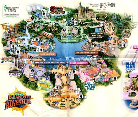 Park Map ~ Universal Studios Florida Islands of Adventure ...