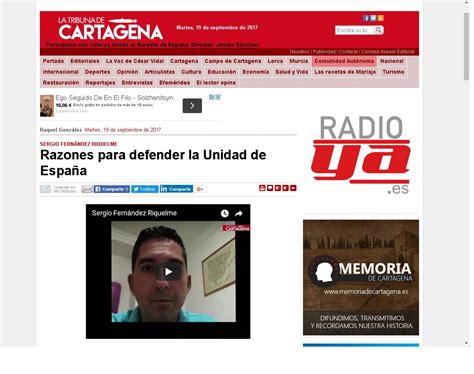 Participación en el diario La Tribuna de Cartagena ...