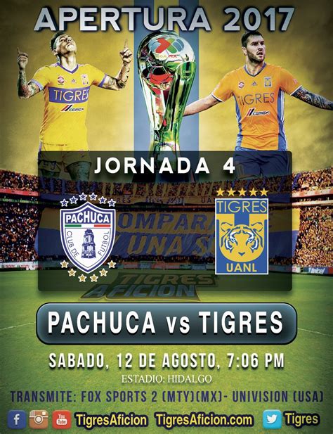 Partido Pachuca vs Tigres hoy Liga MX 2017 | A que hora ...