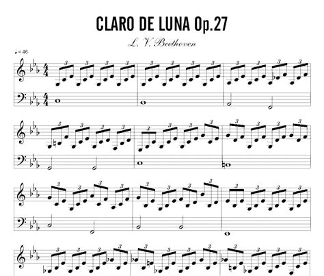 Partitura   Claro de Luna | partituras | Pinterest ...