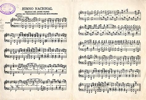 Partitura Himno Nacional Mexicano | Instrumentos, música ...