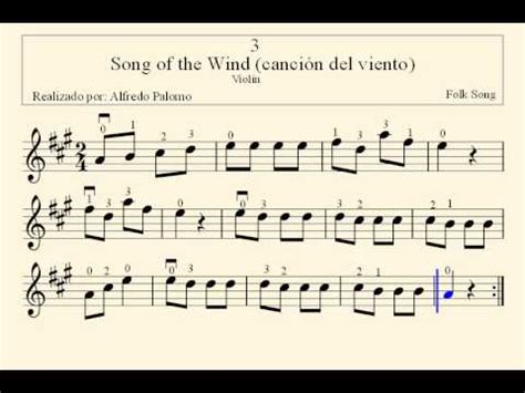 Partitura Song of the Wind Nº 3 Método de Violín Suzuki ...