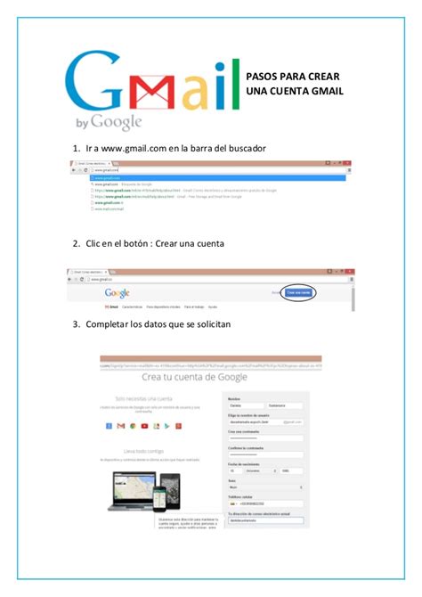 Pasos para crear una cuenta gmail