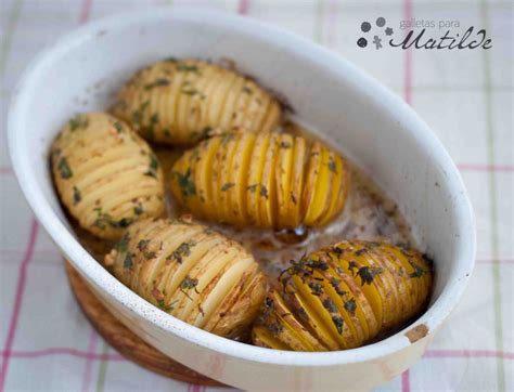 Patatas al horno Hasselback | Galletas para matilde