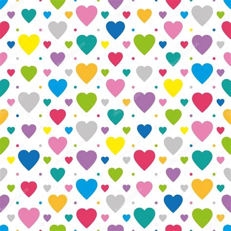 Patrón de corazones de colores — Vector de stock © Jelena ...