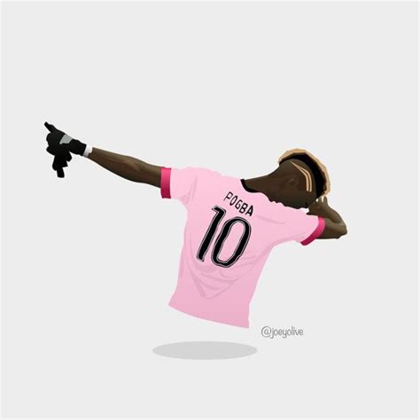 Paul Pogba Dab Illustrated Poster Print | A6 A5 A4 A3 ...