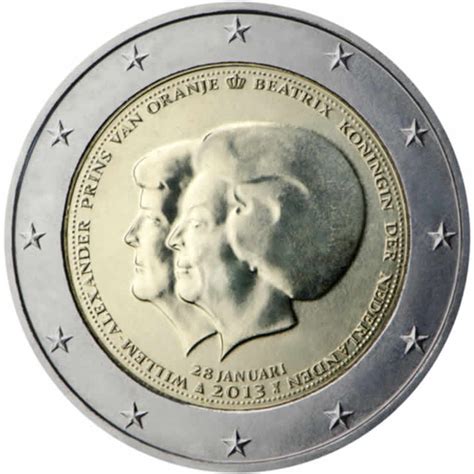 Pays Bas   2 euro commémorative 2013   Valeur des pièces ...