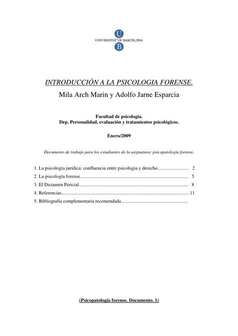 PDF  Introducción a la psicologia forense