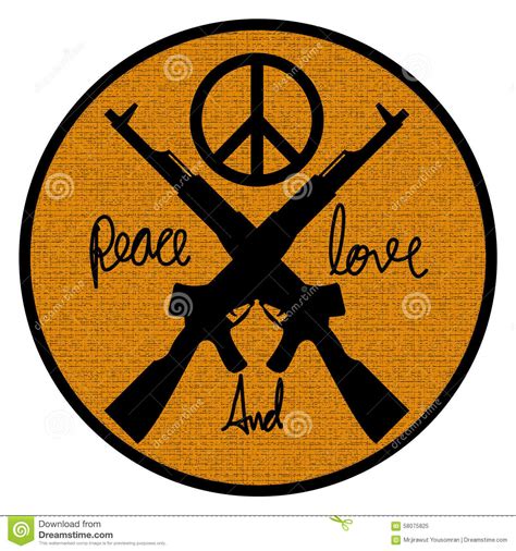 Peace And Love Logo Symbol Stock Illustration   Image ...