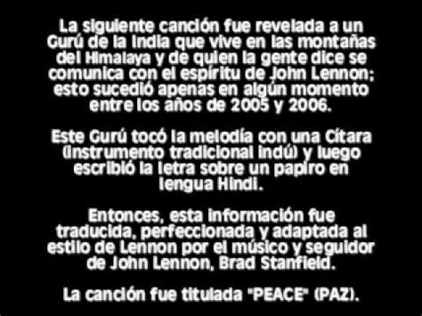 Peace   Canción de John Lennon revelada desde el más allá ...