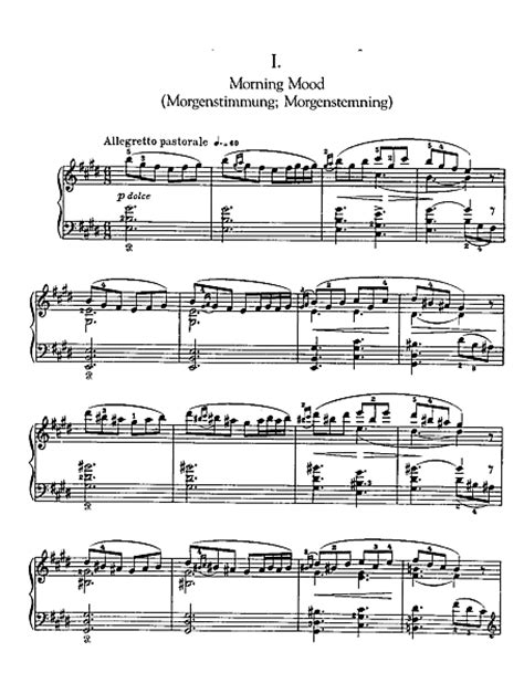 Peer Gynt Suite No. 1 1. Morning Mood  piano solo    Piano ...
