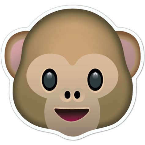 Pegatina emoticono emoji Cara de mono