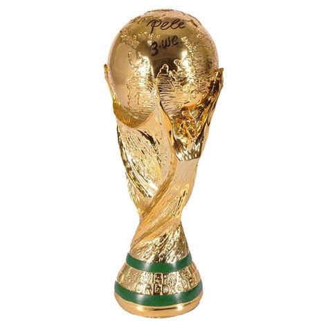 Pele Brazil Signed Full Size Replica FIFA World Cup Trophy ...