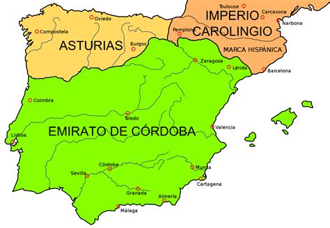 Peninsula Iberica In 814 • Mapsof.net