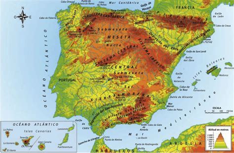 Peninsula Iberica Mapa Fisico | My blog