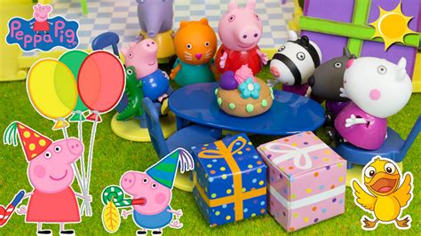 PEPPA PIG celebra su cumpleaños * FIESTA SORPRESA para ...