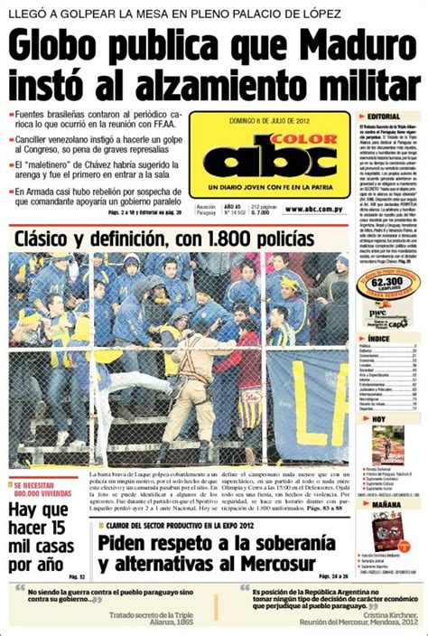 Periódico ABC Color  Paraguay . Periódicos de Paraguay ...