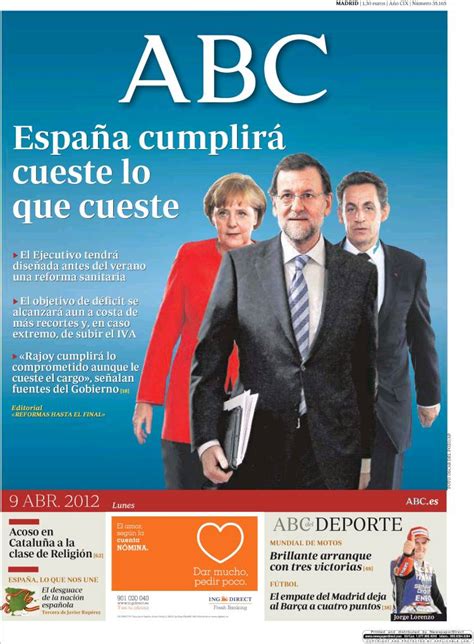 Periódico ABC  España . Periódicos de España. Edición de ...