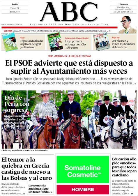 Periódico ABC   Sevilla  España . Periódicos de España ...