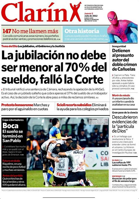Periódico Clarín  Argentina . Periódicos de Argentina ...