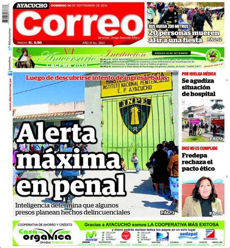 Periódico Diario Correo   Ayacucho  Perú . Periódicos de ...