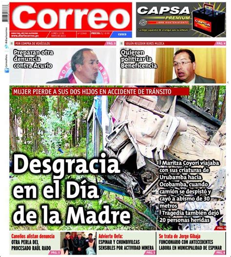 Periódico Diario Correo   Cusco  Perú . Periódicos de Perú ...