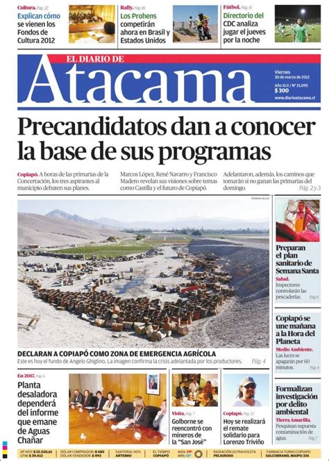 Periódico Diario de Atacama  Chile . Periódicos de Chile ...